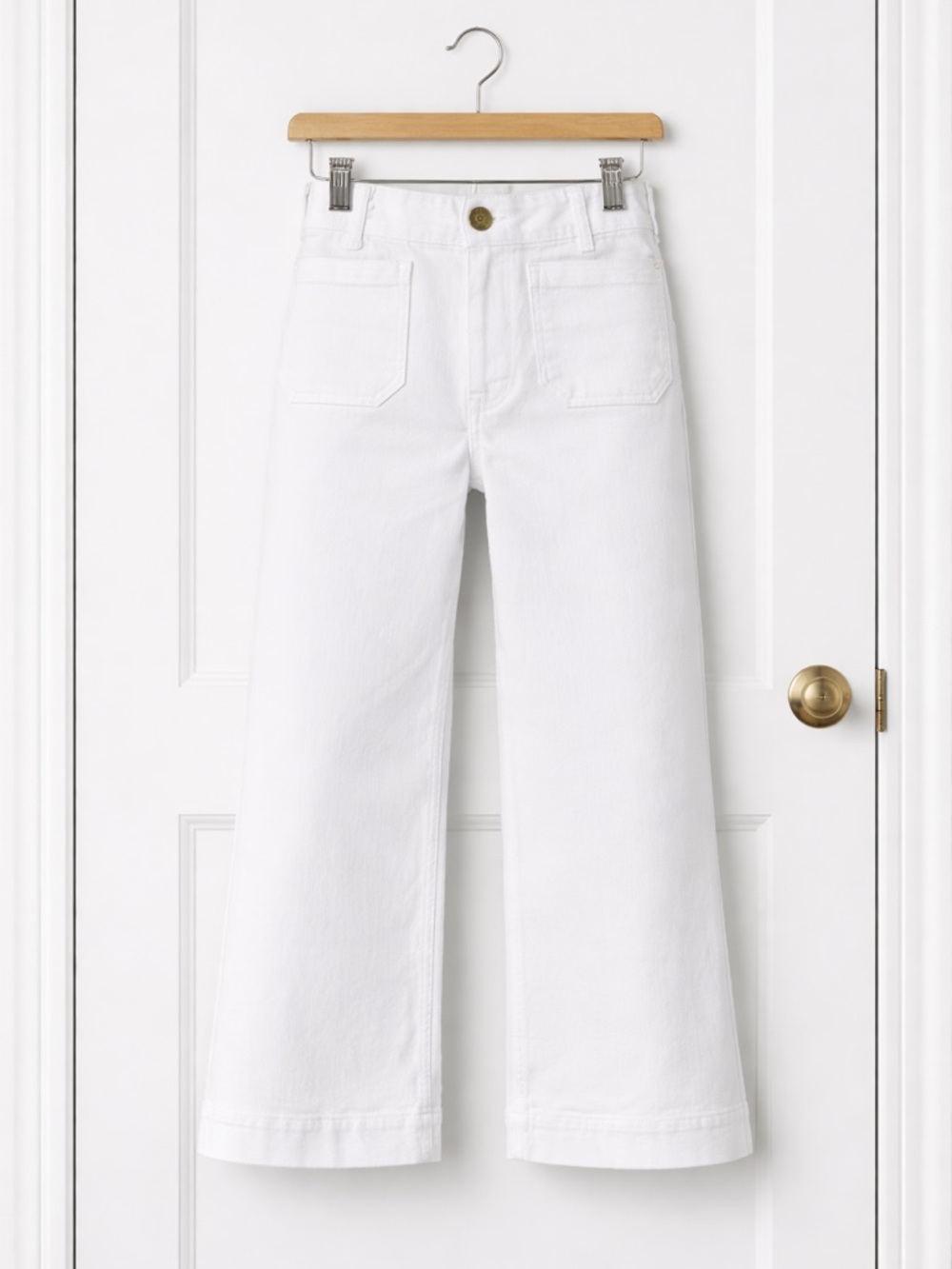 Maeve / Anthropologie – The Colette White Wide-Leg Crop Jeans Sz 20W